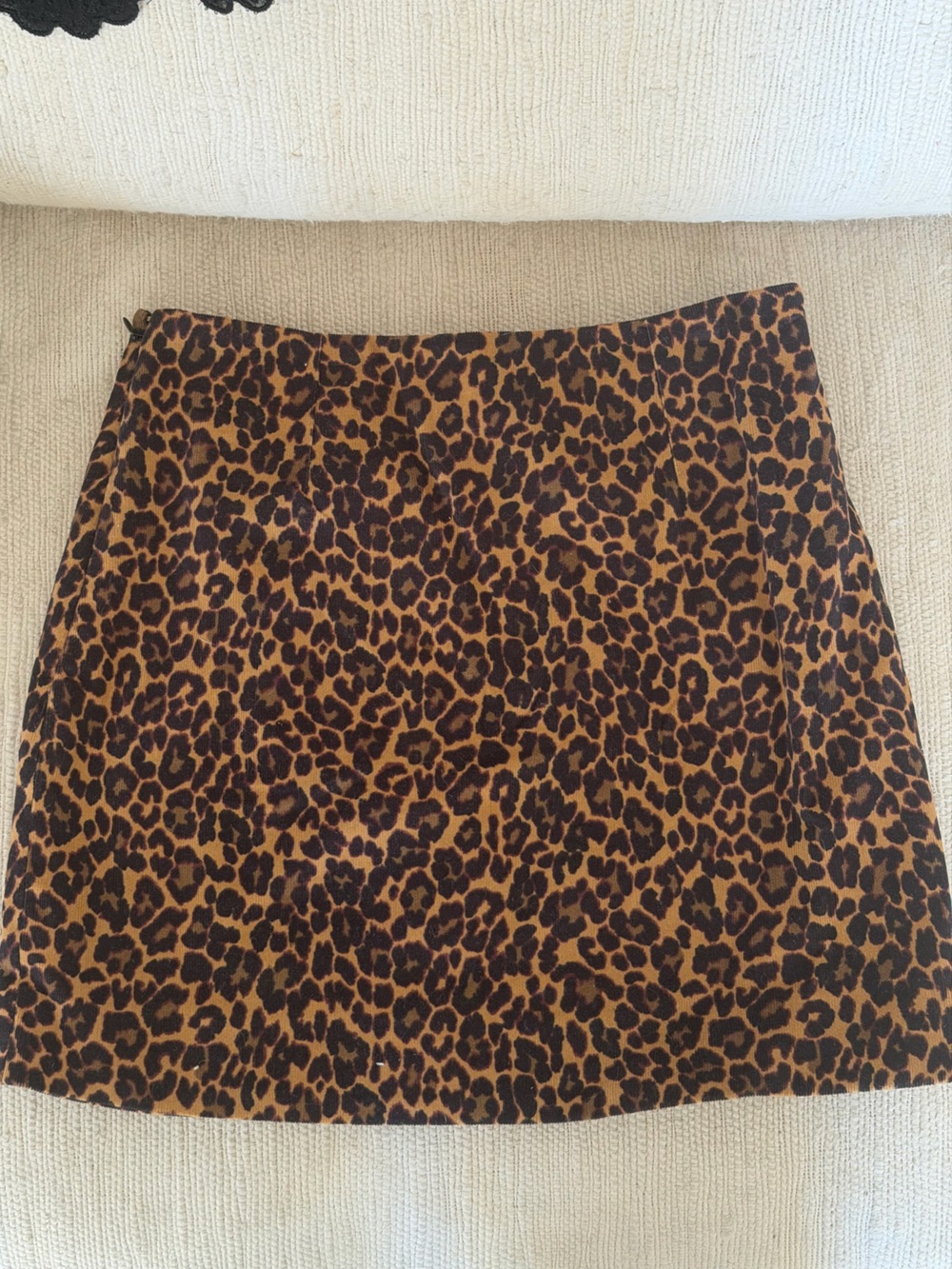 Sezane Leopard Print Mini Skirt in Brown and Black